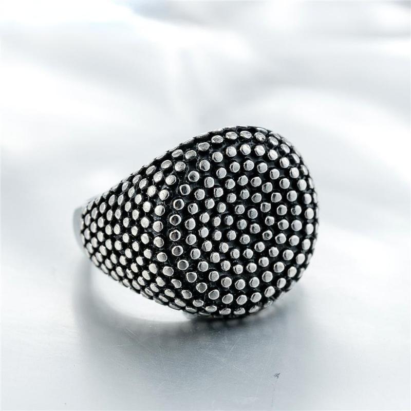 Turkish Personality Retro Simple Polka Dot Men's Ring 2022 New Original Design Cold Wind Ring High-end Simple Accessories