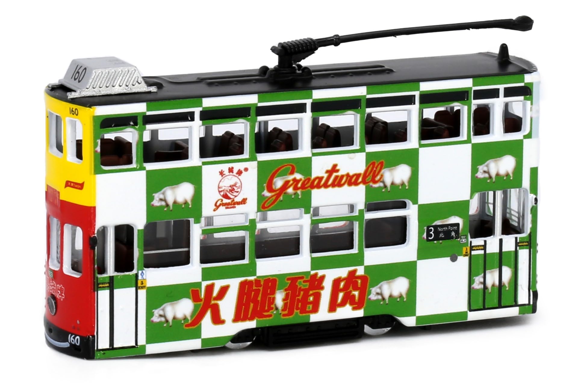 

Tiny City Scale Tram Greatwall 6th Generation Diecast Model Car 1/120 No.143
