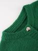 2026 Green Knit V-Neck Cardigan: European & American Style, Long-Sleeve, Versatile for Spring & Autumn