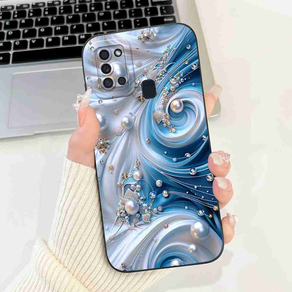 For Samsung Galaxy A21s SM-A217F Case Fashion Love Bow Cute Rabbit Soft Silicone Cover For Samsung A21s A 21S 6.5" Phone Cases