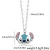 Cute Stitch Cartoon Pendant Necklace Jewelry Personality Sweater Chain with Filled Rhinestones for Women Gift