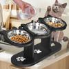 Elevated Cat Food Bowls with Non-Slip Base - Raised Feeder for Neater Eating, Reduce Neck Strain