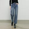 Chuyu Women's 2025 Winter Fleece-Lined Shaping Mid-Low Waist Cropped Jeans