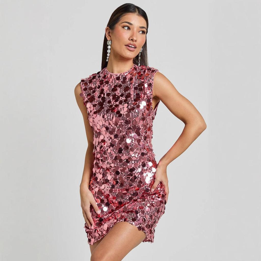 2025 Spring Party Sleeveless Sequin Slim Dress for Women