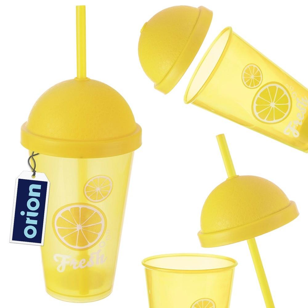 Plastic Tumbler with Lid and Straw 450ml