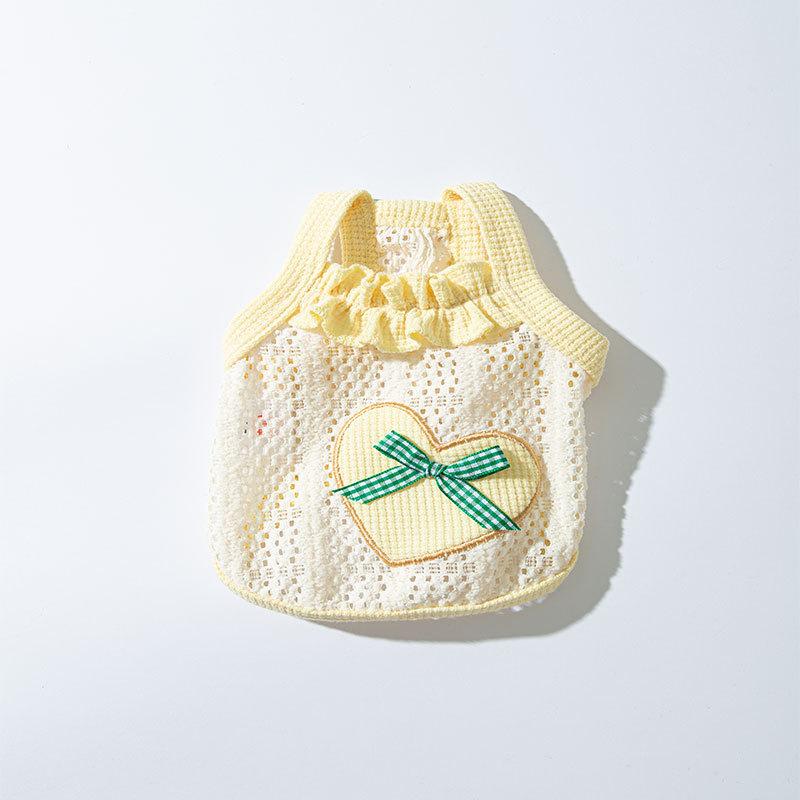 New spring and summer dog clothes love bow suspender teddy than bear small and medium dog summer pet clothes