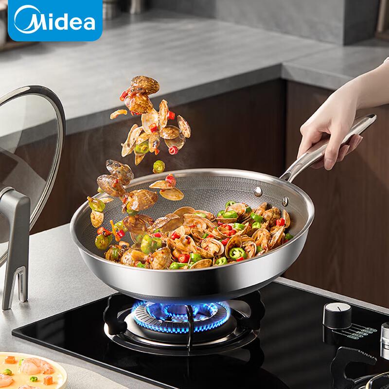 Midea 316 Stainless Steel Non-stick Wok