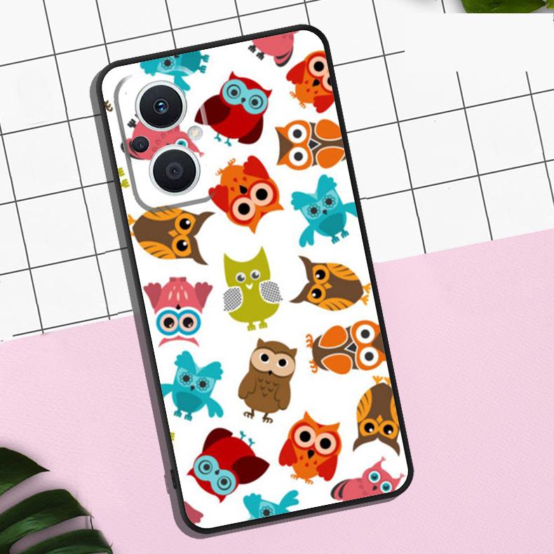 Cute Owls Case For OPPO Reno 7 8 10 11 12 13 Pro 13F 12F 11F 8T OPPO Find X8 Pro X6 X3 X5 Lite Cover