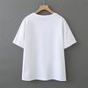 2026 Plus Size Cotton T-Shirt with Horse Patch - Short Sleeve, Round Neck, Fashionable Top for Fat Girls