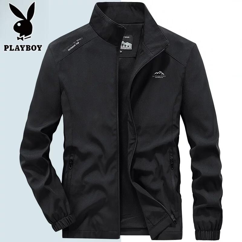 Playboy Men's Stand Collar Casual Jacket