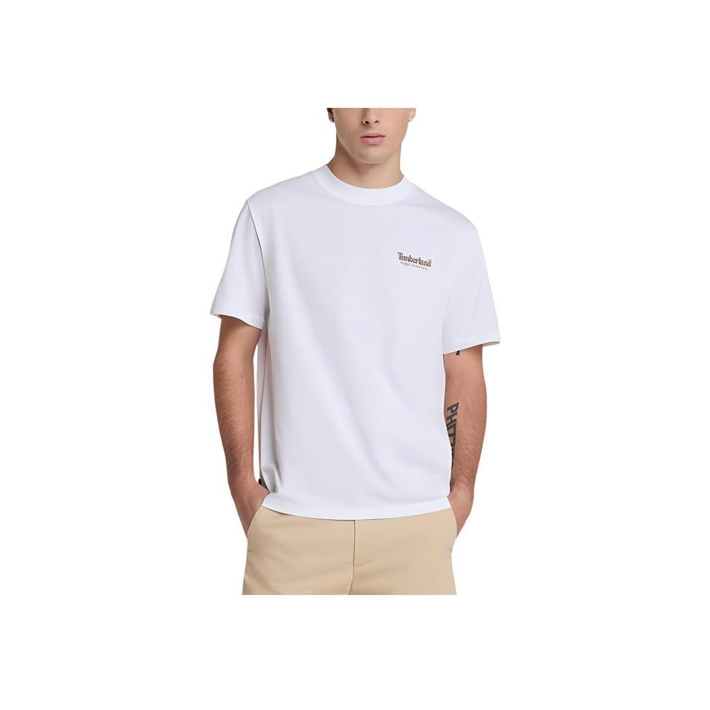 Timberland Round Neck Outdoor Casual Breathable Short Sleeve T-Shirt Men T-Shirts White A6A8B-100