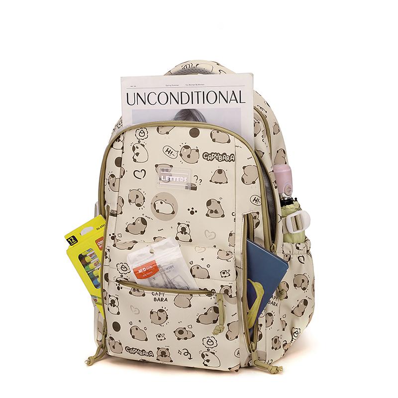 Student Cartoon School Bag Kindergarten Ridge Protector Backpack Women's Backpack Lightweight Children's Backpack
