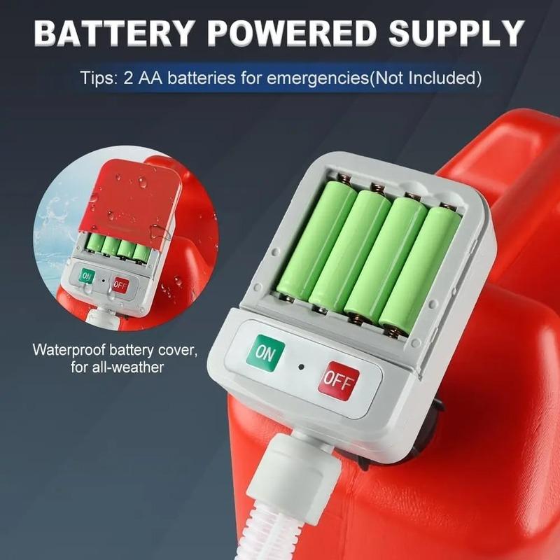 Portable Electric Fuel Transfer Pump Battery Powered Liquid Siphon Pump With Flexible Hose For Gas Cans No Batteries Included