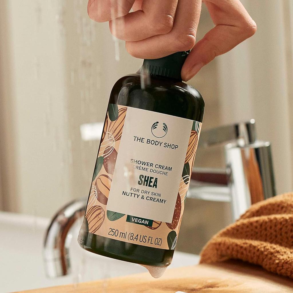 The Body Shop Vegan Shea Shower Cream 250 Ml Moisturizing Cleanser for Dry Skin Pack