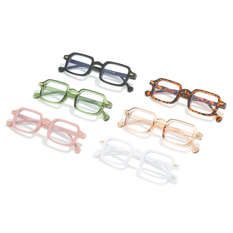 Anti-Blue Retro Rice Nail Black Frame Glasses Frame Light Luxury Flat Glasses Can Be Equipped With Myopia Glasses Frame