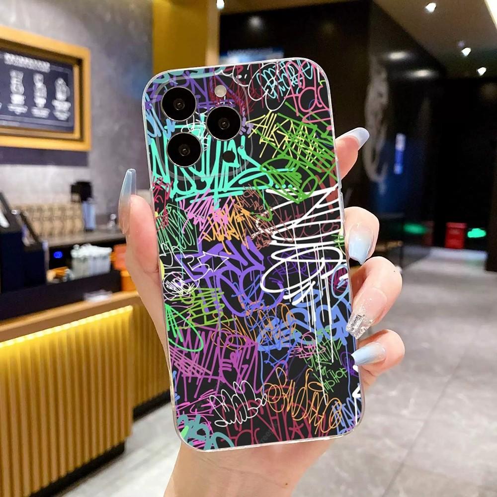 

Graffiti Art Cool Thing Phone Case For iPhone Apple 15,14,13,12,Mini,11,Pro,Max,Plus,X,XR,XS,8,SE,2020,Plus Transparent Cover iPhone13