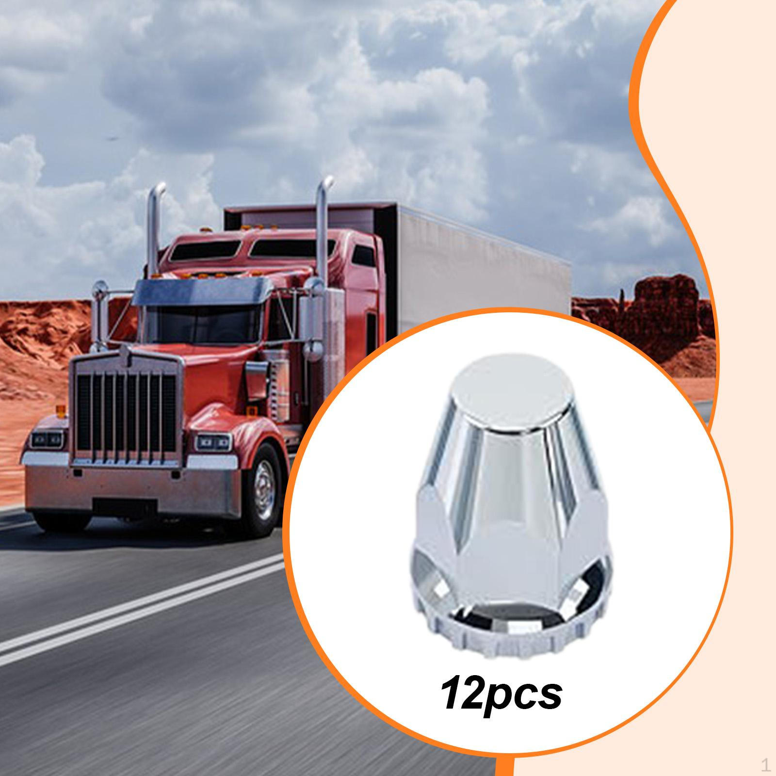

12Pcs Truck Lug Nut Covers Replace High Performance Sturdy Portable Easy to Install Protection
