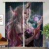 Blackout Kitchen Curtains for Living Room Curtain Female Elf Home Interior Curtains 2 Pieces Shades Tulle for Bedroom Partition