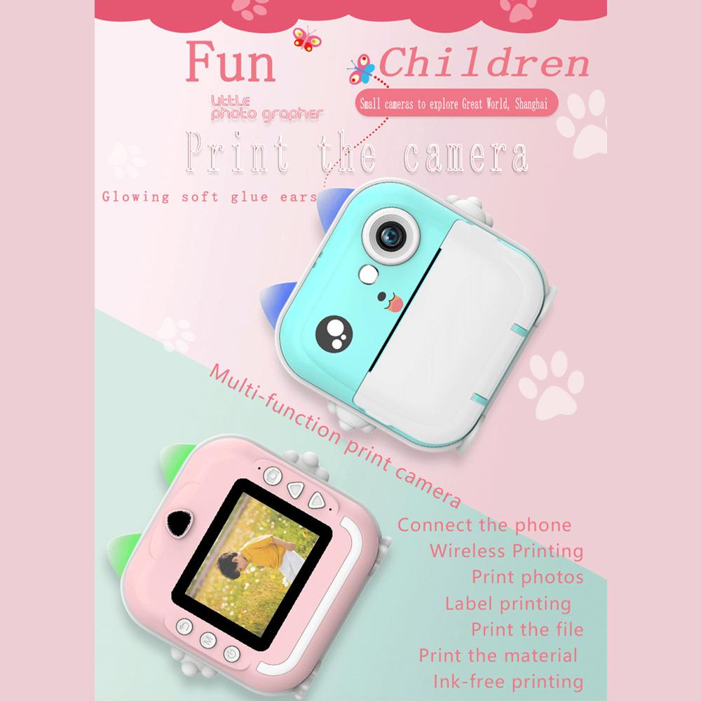 Imprimare instantanee Fotografie Camera pentru copii Mini imprimantă termică Video Camera digitală pentru copii pentru fotografie Jucării educaționale Cadou