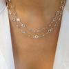 Rainbow Crystal Gemstone Retro Choker Colored Zircon Necklace For Women Simple Clavicle Chain Jewelry Wear Accessories