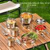 Portable 8-Piece Outdoor Cookware & Lunch Box Set