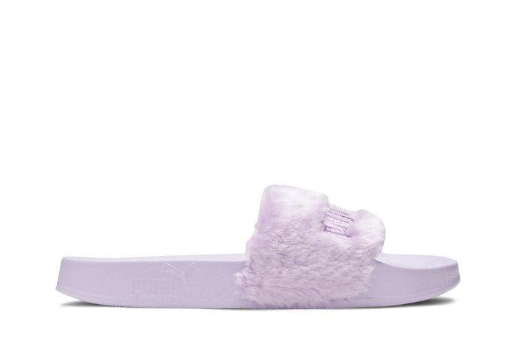 Klapki damskie Puma Fur Slide Rihanna Fenty Orchid Bloom (Kobiety) Kwiat storczyka/Srebrny Puma