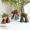 Rustic Iron Christmas Tree Ornament With Vintage Bell Bow Decor Holiday Home