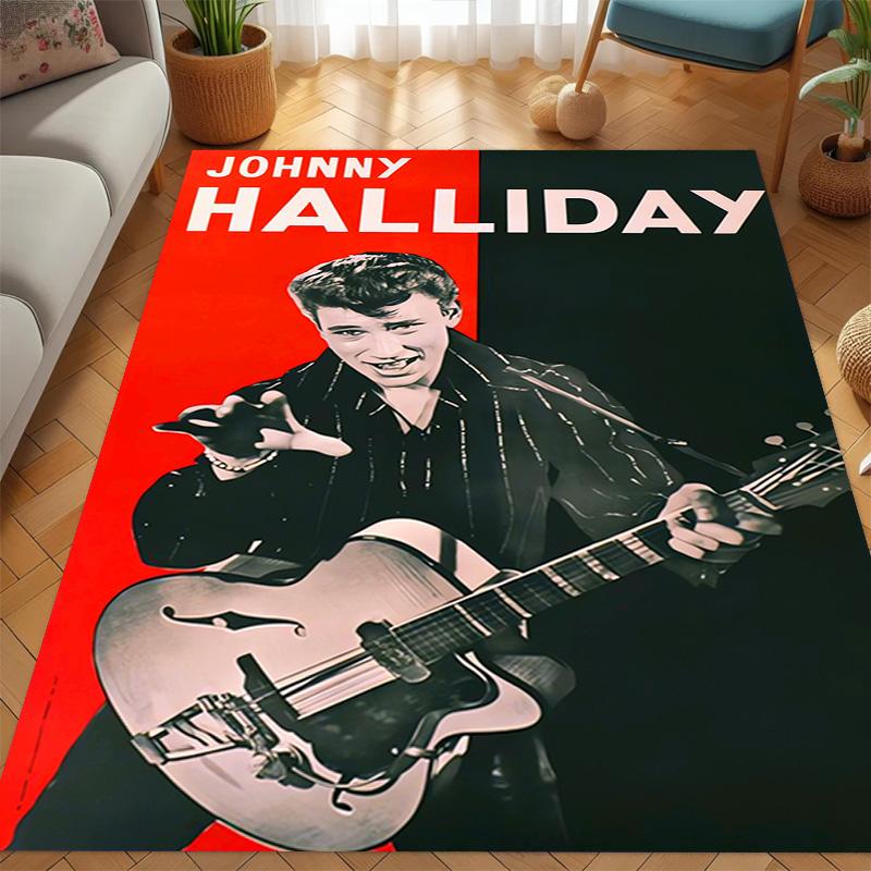 Rock Legend Johnny Halliday carpet Suitable for all seasons Home Decor Doormat Office chair cushion Protective pad