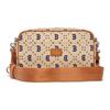 New MLB Monogram Collection Artificial Leather Camera Bag, Shoulder Bag, Crossbody Bag Regular Unisex Beige 3ACRM013N-GP001C