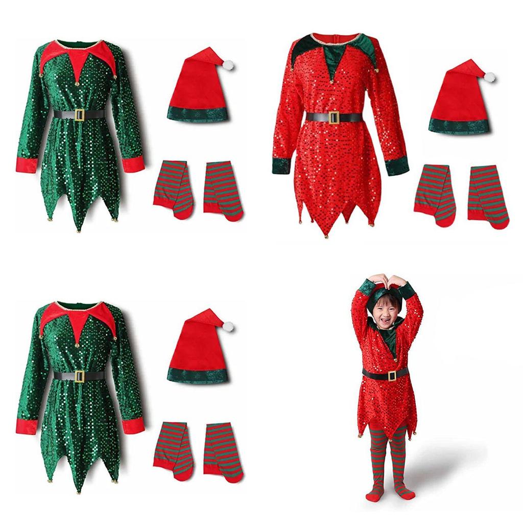 Cute Kid Christmas Elf Costume For Xmas Festive Outfits