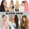 MERISIHAIR Synthétique Long Bouclé Avec Bande Élastique Extension Queue de Cheval Enroulable Résistant à la Chaleur Queue de Cheval Pour Femmes Port Quotidien