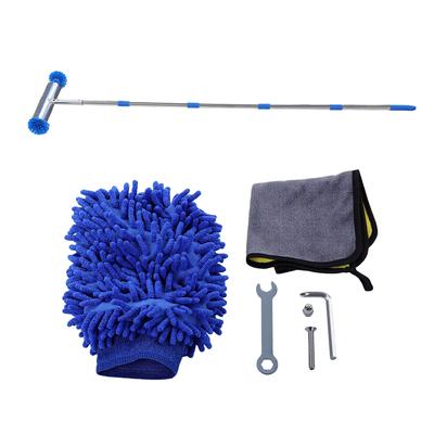 17in Pool Brush Set Swimming Pool Brush with Round Ends 75.98in 5 Section Pole Chenille Cleaning Glove High Efficiency
