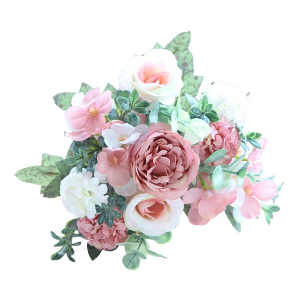 

7 Forks Artificial Rose Flower DIY Accessories Photo Props Simulation Hydrangea Flower Multicolor Floral Arrangement розовый