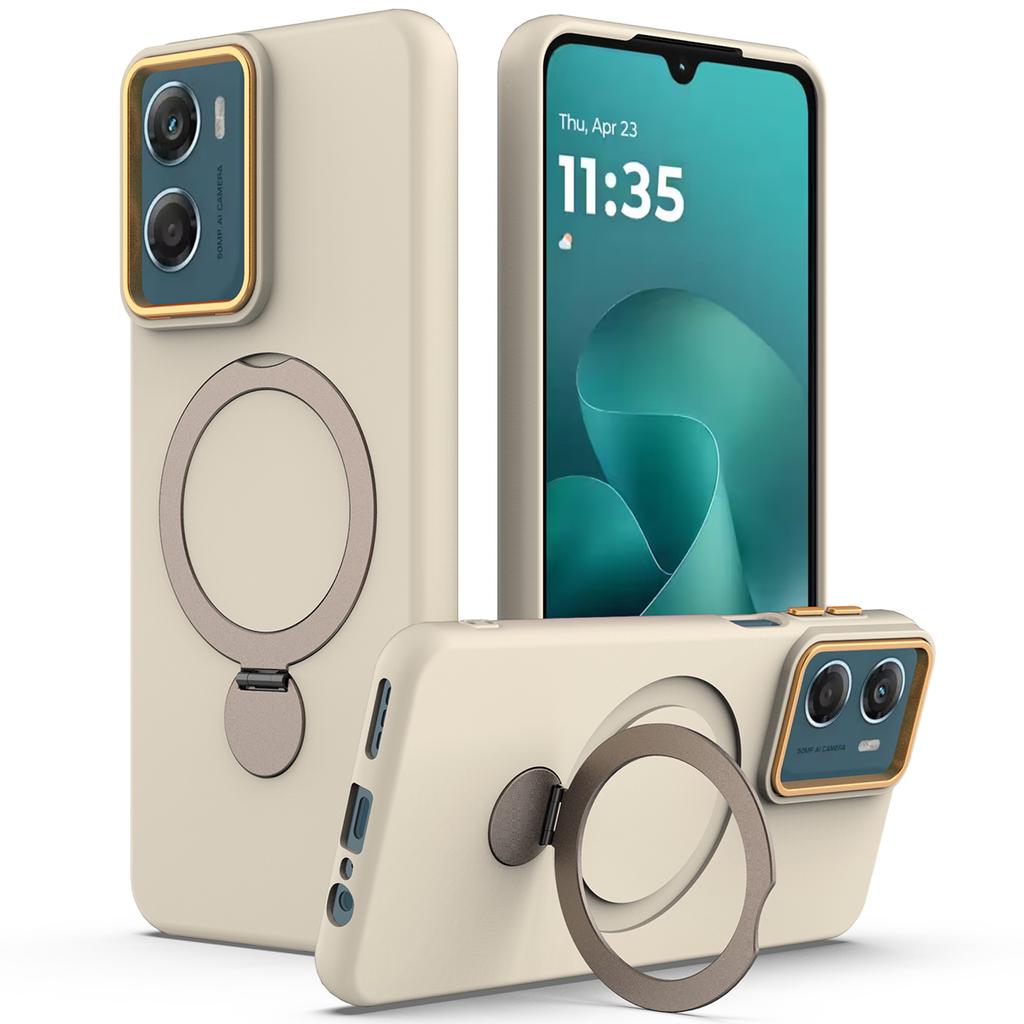 Für Motorola Moto G06 Power 4G/Motorola Moto G06 4G Magnetische Hülle mit drehbarem Ringständer TPU + PC Rückseite