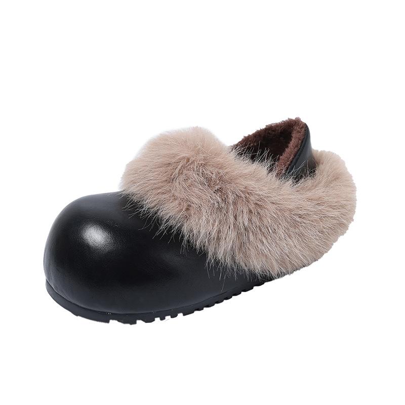 Slavic 22 winter new two wear velvet outer cotton shoes fluffy shoes Birkenstocks