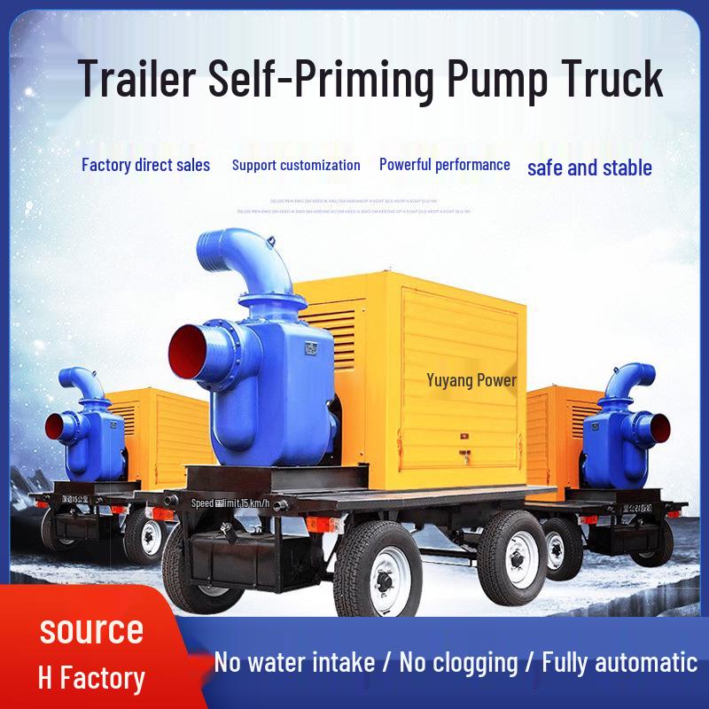 Diesel Engine Flood Control Pump Truck: 500/800/1000 Cubic Mobile Self-Priming Municipal Drainage Unit