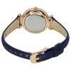 Fossil Montre Femme Carlie Accents Cristal Cadran Argenté Cuir LiteHide Marine Quartz ES5295