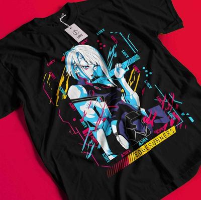 Anime Waifu Lucy Cyberpunk: Camiseta T-Shirt Edgerunners Manga S-5XL Unissex