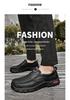 Men's Outdoor Casual Slip-On Leather Shoes - Large Size, Non-Slip, Wear-Resistant, Soft Sole