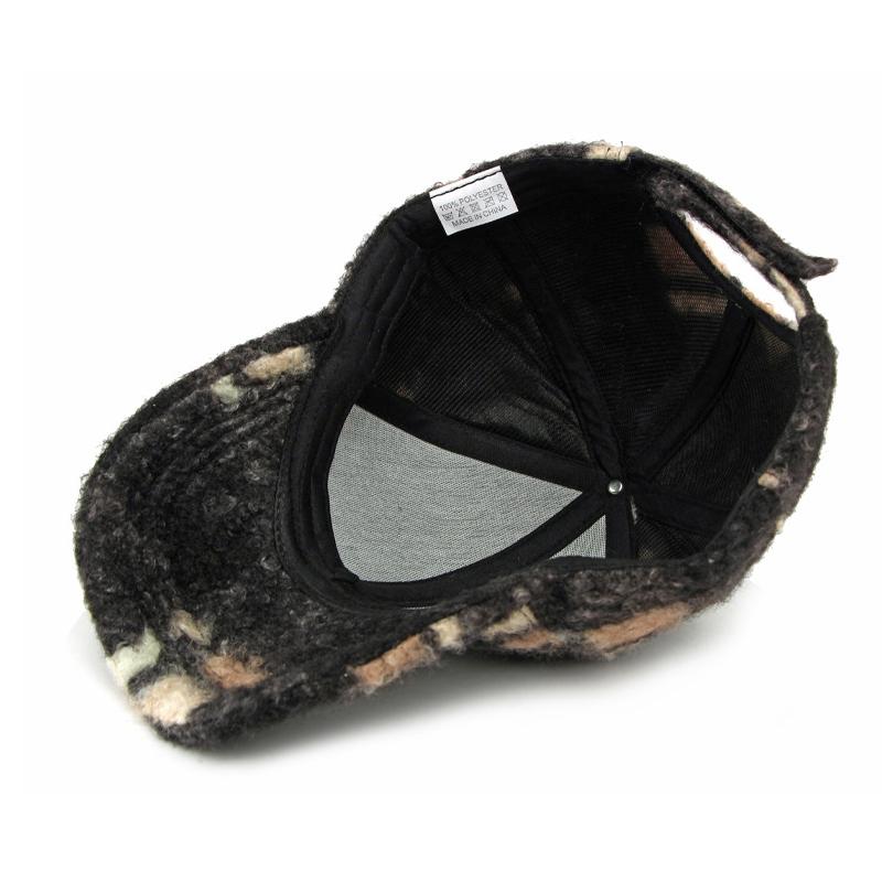 Autumn Winter Hat Men Women Baseball Cap Hard Top Lamb Wool Cap Sunscreen Hat