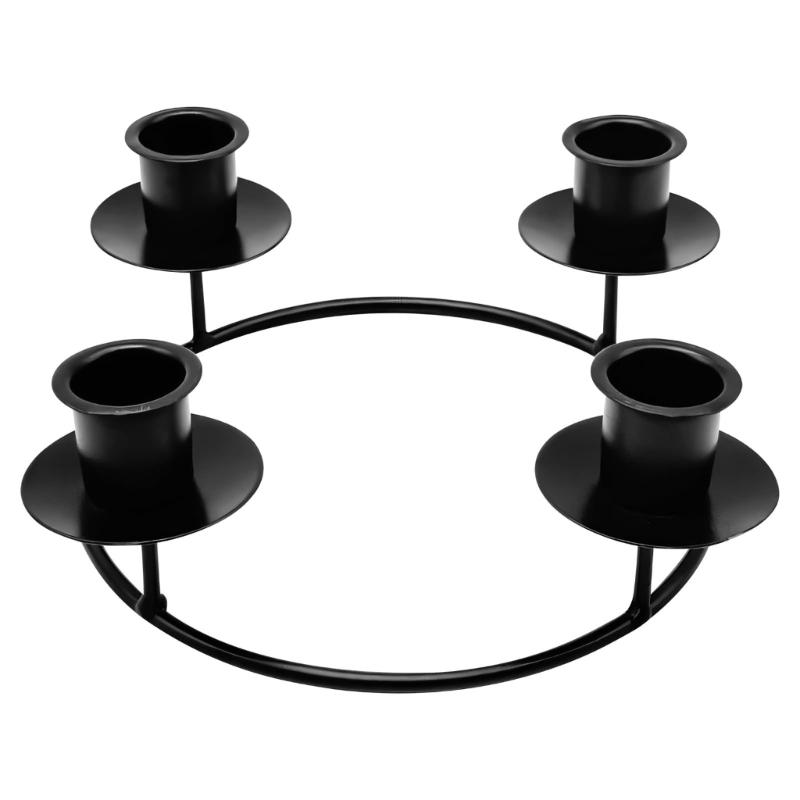 Candlestick Holders Iron Metal Taper Candle Holders Decorative Candle Stands 3 Arm Candelabra for Home Decorations чёрный