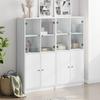 VidaXL Bookcase with Doors, Book Cabinet with Handles, Furniture with Interior Living Room Compartments, Modern, 3206524