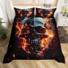 Floral Comforter Cover No Filling Black Skeleton Bedding Set Antique Victorian Baroque Skull Duvet Cover Gothic Vintage