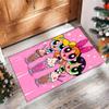 The Powerpuff Girls Printed Crystal Velvet Area Rug, Soft Anti-Slip Water Absorbent Floor Mat for Living Room Bedroom