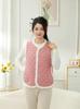 Women's Three-Layer Fleece Vest: Warm, Slim-Fit, Fur-Trimmed Sleeveless Cardigan for Mothers and Seniors