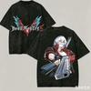 T-shirt Lavé Devil May Cry Amoureux d'Anime Harajuku Nouveau Modèle Oversize Vintage Ample Unisexe Vintage Ample Mode Rétro produit chaud