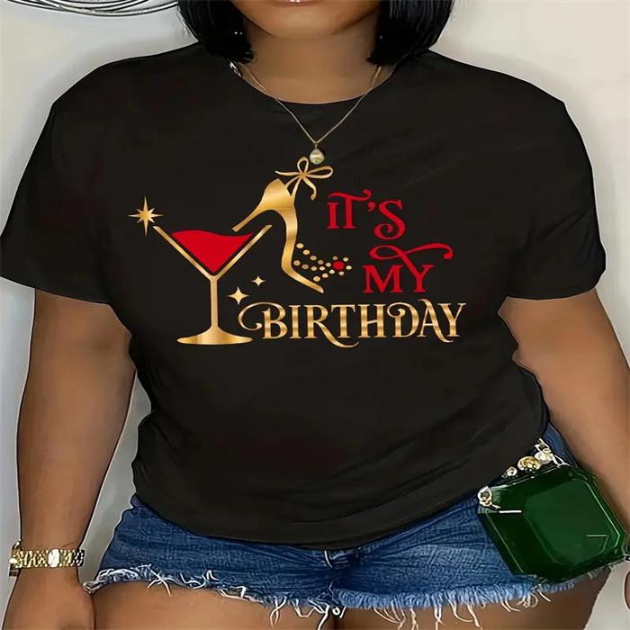 Sommer-T-Shirts mit Rundhalsausschnitt und Aufdruck, modisch, lässig, süß, kurzärmelig, für Damen, reine Baumwolle