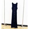 SP24 Summer Socialite U-neck Slim-fit Sleeveless Knit Dress