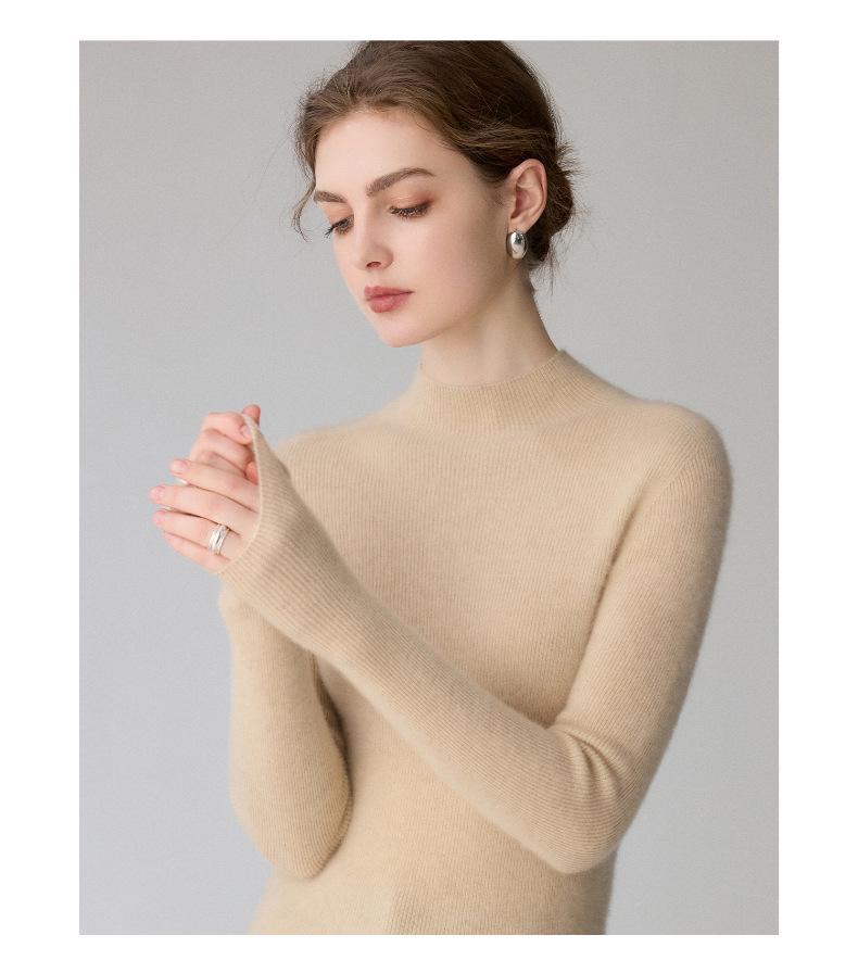 Women's Premium 100% Pure Cashmere Seamless Pullover Sweater - Versatile Knit Top