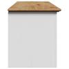 Vidaxl Hallway Bench, Bodo, White-Brown, 114X40X45 Cm